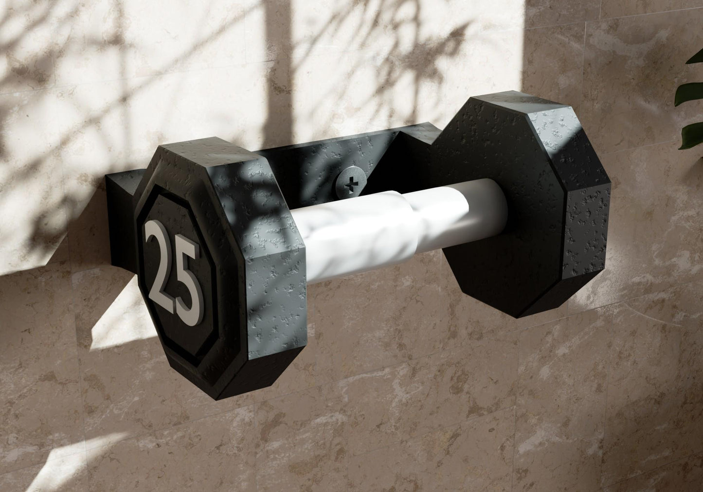 Dumbbell Toilet Paper Holder β Gym-Inspired Bathroom Decor for Fitness